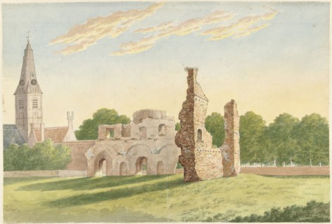 The ruin of the Rijnsburg abbey, 1812. Creator: Gerardus Johannes Verburgh.