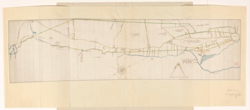 Plan map for the construction of a migration between Leiden and Haarlem, July 1640, 1640. Creator: Hendrick Symonsz. Duijndam.