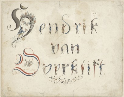 Anthropomorphic letters, 1775-1824. Creator: Hendrik van Overklift.