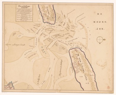 Map of Vlieland, Terschelling and the surrounding sandbanks, 1708 or later.  Creator: Isaak de Graaf.