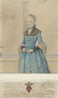 Portrait of Maria van IJsseldijk, standing knee piece, 1736-1805. Creator: Isaac Lodewijk La Fargue.