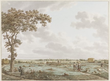 Landscape with the Table Mountain, seen from Sint-Janskerkhof near Laren, c.1795.  Creator: Jacob Cats.