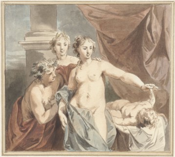 Ceres, Venus, Bacchus and Sleeping Amor, c.1705-c.1754. Creator: Jacob de Wit.