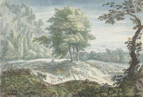 Landscape with sheep, 1706-1759. Creator: Jacob van Liender.