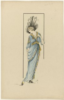 Woman in blue dress, 1913-1914, (c.1912-c.1913). Creator: Jan van Brock.