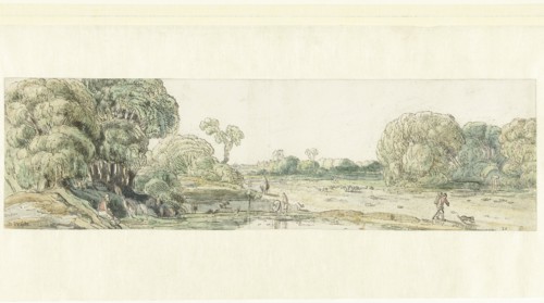 Road between groups of trees, 1603-1641. Creator: Jan van de Velde II.