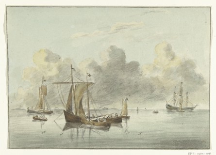 Boats in still water, 1775-1833. Creator: Jean Bernard.