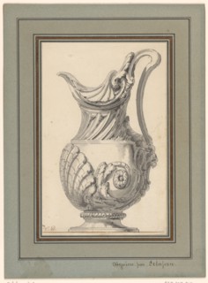 Design for a jug with lid, c.1765-c.1775. Creator: Jean Charles Delafosse.