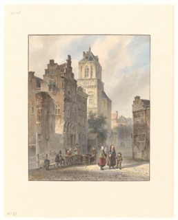 View of the town hall of Delft, 1827-1891. Creator: Johannes Bosboom.