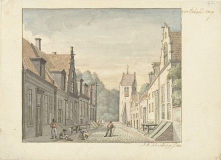 Street in the village of Oosterland on Duiveland, 1822. Creator: Joseph Schmetterling.