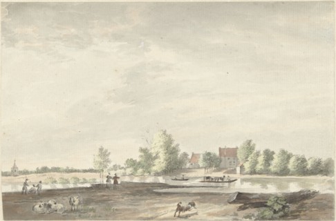 Ferry house on the Lek near Schoonhoven, 1761-1828. Creator: Joseph Schmetterling.