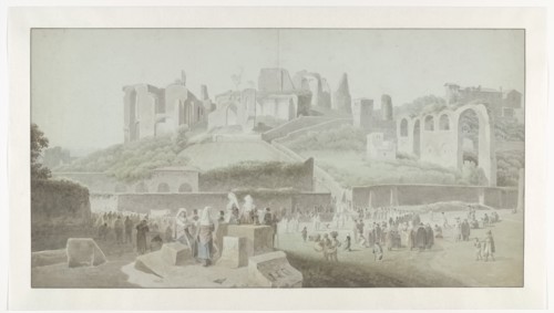 A Procession at the Foot of the Palatine Hill in Rome, c.1809-c.1812. Creator: Josephus Augustus Knip.