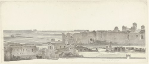 The Baths of Caracalla and Two Capitals from the Villa Mattei in Rome, c.1809-c.1812. Creator: Josephus Augustus Knip.