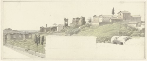View of the Palatine Hill in Rome, with the Arch of Constantine, c.1809-c.1812. Creator: Josephus Augustus Knip.
