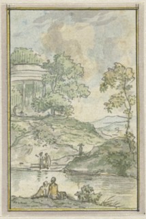 Landscape with round temple, 1752-1819. Creators: Juriaan Andriessen, Isaac de Moucheron.