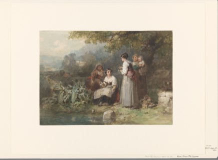 Group of Italian fisherwomen, 1835-1892. Creator: Karel Frans Philippeau.