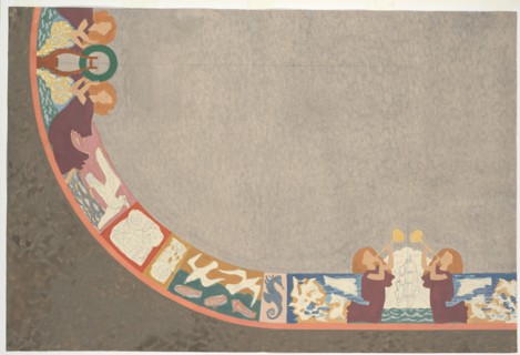 Design for a carpet or ceiling painting, c.1938.  Creator: Leo Gestel.