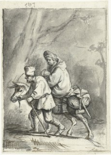 The flight to Egypt, c.1659-1660. Creator: Moses ter Borch.