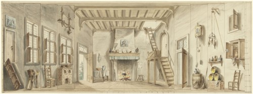 Design for a theater decor for the Flemish Opera Het Kapertje, 1782-1837. Creator: Pieter Bartholomeusz. Barbiers.
