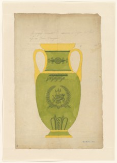 Design for a vase of Sèvres porcelain, c.1805-c.1815. Creator: Unknown.