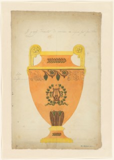 Design for a vase of Sèvres porcelain, c.1805-c.1815. Creator: Unknown.
