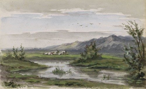 Wielersche Meer in Gelderland, 1874-1875. Creator: Willem Cornelis Rip.