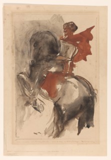 Knight on horseback, 1878-1943. Creator: Willem van Konijnenburg.