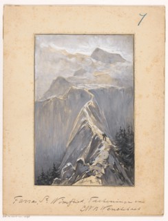 Boy walks on a mountain path, 1894 or earlier. Creator: Willem Wenckebach.