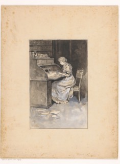 Woman writing, 1870-1937.  Creator: Willem Wenckebach.