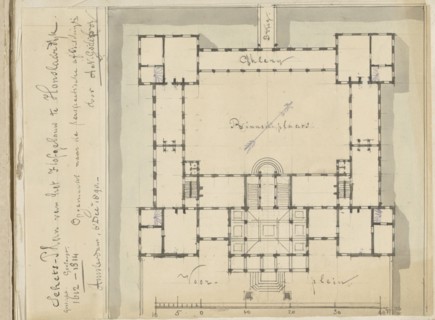 Plan of the Palace Honselaarsdijk, 1890.  Creator: A.N. Godefroy.