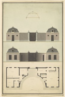 Design for a gatehouse annex office, 1792. Creator: Abraham van der Hart.