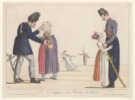 Cossacks on the love path, c.1814-c.1815. Creator: Adrien Pierre François Godefroy the Younger.