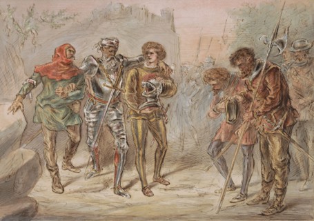 Return of a wounded soldier, c.1854-c.1887.  Creator: Alexander Ver Huell.