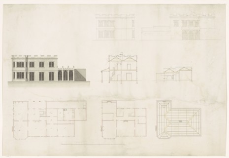 Design for a house in neo-Gothic style, c.1700-c.1800. Creator: Anon.