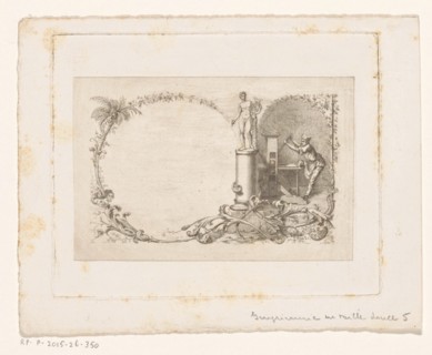 Frame with printing press, c.1800-c.1900. Creator: Anon.
