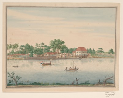 View of a ferry house at the 'Grote Pas' at Colombo, c.1750. Creator: Anon.