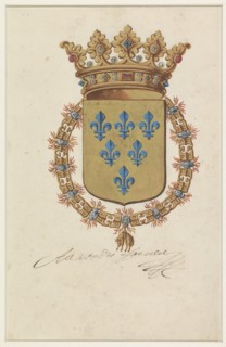 Coat of arms of Alessandro Farnese, governor of the Netherlands and Duke of Parma and..., 1650-1699. Creator: Anon.