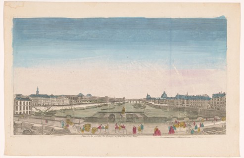 View of the Pont Neuf over the Seine River in Paris, seen towards the Pont Royal, 1700-1799. Creator: Anon.