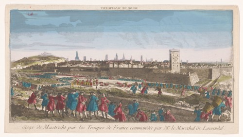 View of the siege of Maastricht by the French in 1748, 1748-1799. Creator: Anon.