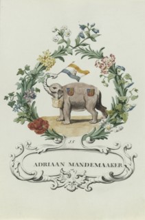 Cartoon of Adriaan Mandemaker, 1710-1720. Creator: Anon.