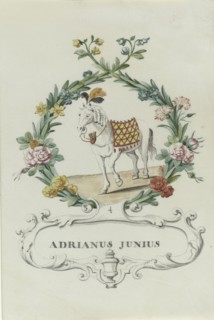 Cartoon of Adrianus Junius, 1710-1720. Creator: Anon.