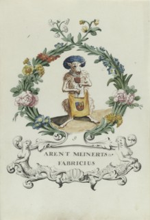 Cartoon of Arent Meinertsz. Fabricius, 1710-1720. Creator: Anon.