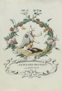 Cartoon of Geraard Beukelsz. Van Santen, 1710-1720. Creator: Anon.