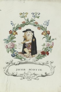 Cartoon of Jacob Scotte, 1710-1720. Creator: Anon.