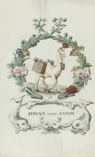 Cartoon of Johan van de Sande, 1710-1720. Creator: Anon.