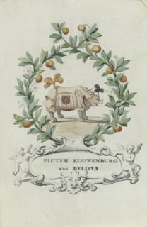 Cartoon of Pieter Kouwenburg van Beloys, 1710-1720. Creator: Anon.