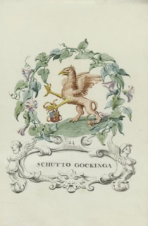 Cartoon of Schutto Gockinga, 1710-1720. Creator: Anon.