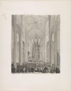 Consecration of the Roman Catholic Church in Overveen, 1856. Creator: Anon.