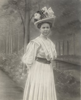 Portrait of an unknown woman, c.1900. Creator: Anon.