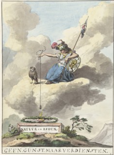 Design for the decorative arts and sciences on the Noordermarkt, 1795. Creator: Anon.